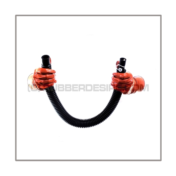 Medical-tube M50-FR highly flexible with length 50 cm = 20 inch, 22 mm mediports female to female and breathing-reduction-adaptor